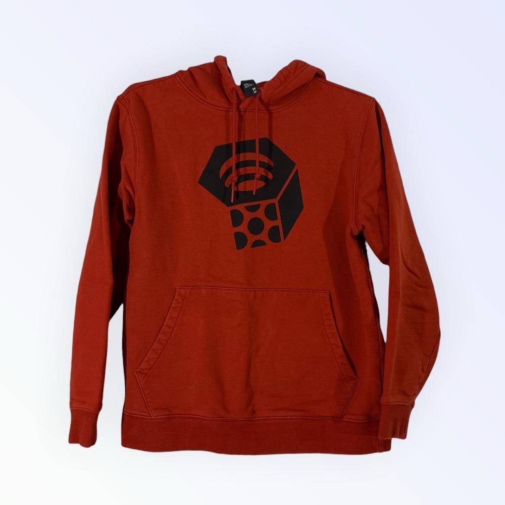 Mountain Hardwear Sweater Hoodie Sweatshirt Men MEDIUM Pullover Hike ORANGE